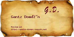 Gantz Domán névjegykártya